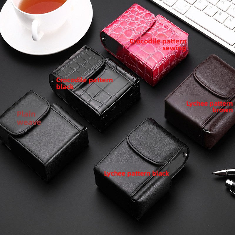 Stainless Steel Cigarette Box with Integrated Lighter