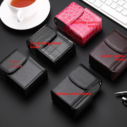 Stainless Steel Cigarette Box with Integrated Lighter