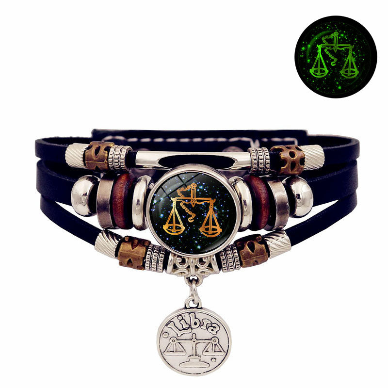 Luminous Constellation Adjustable Leather Bracelet