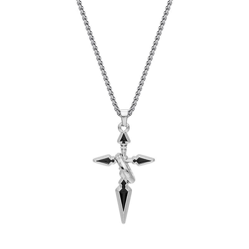T-shirt pendant with titanium steel chain
