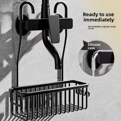 Bathroom Shower Rack No-Drill Drainage Basket