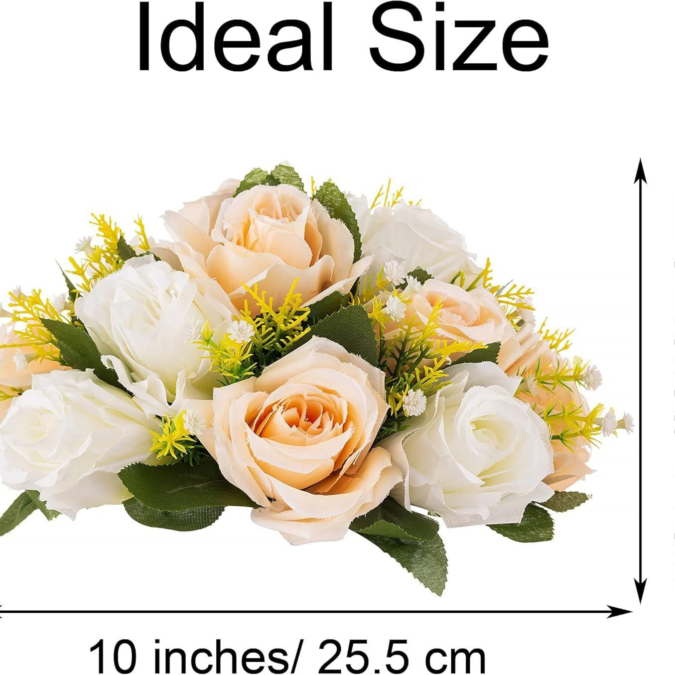 Simulated Rose Ball Decorative Floral Ornament