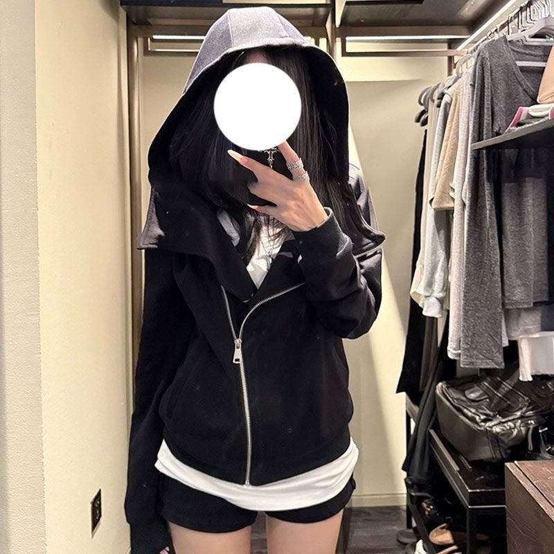 Casual Hooded Sweatshirt for Women Loose Fit Chic Design Top