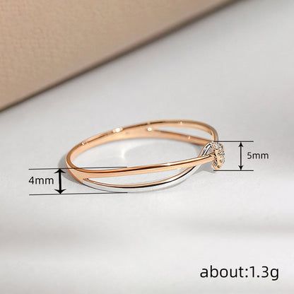 Simple and minimalist two-color ring