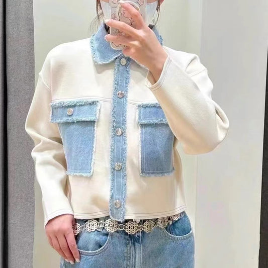 Knitted cardigan jacket
