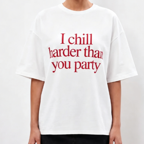 Oversized Cotton T-shirt with Print