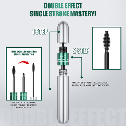 Waterproof long thick curly non-blooming mascara