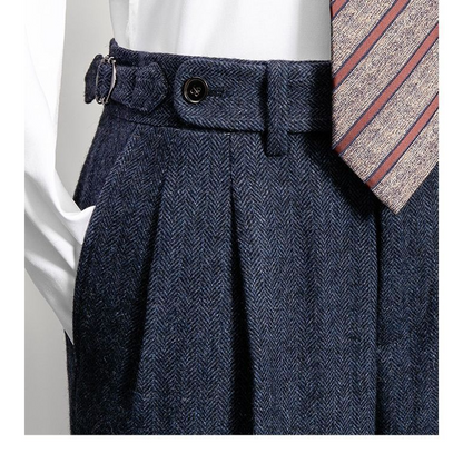 High Waist Wool Trousers