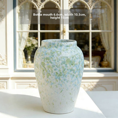 Handmade Glazed Ceramic Vase for Home Decoration