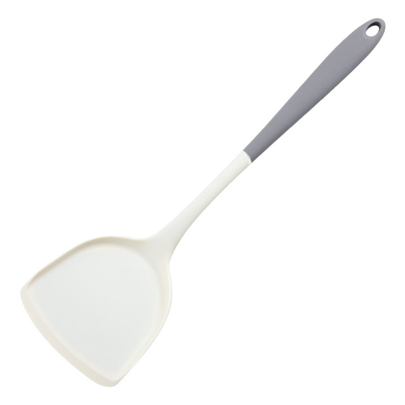 Household Food-Grade Gray-White Two-Color Silicone Spatula and Soup Spoon