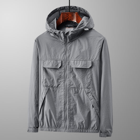Mens Sun Protection Hooded Jacket
