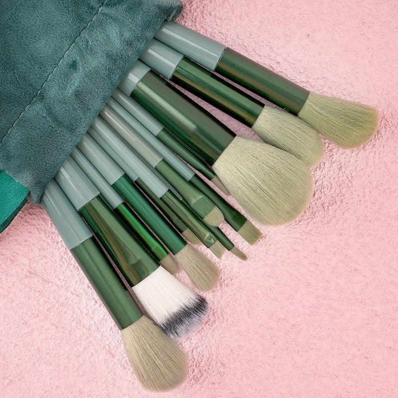 13-Piece Makeup Brush Set with Flannel Bag