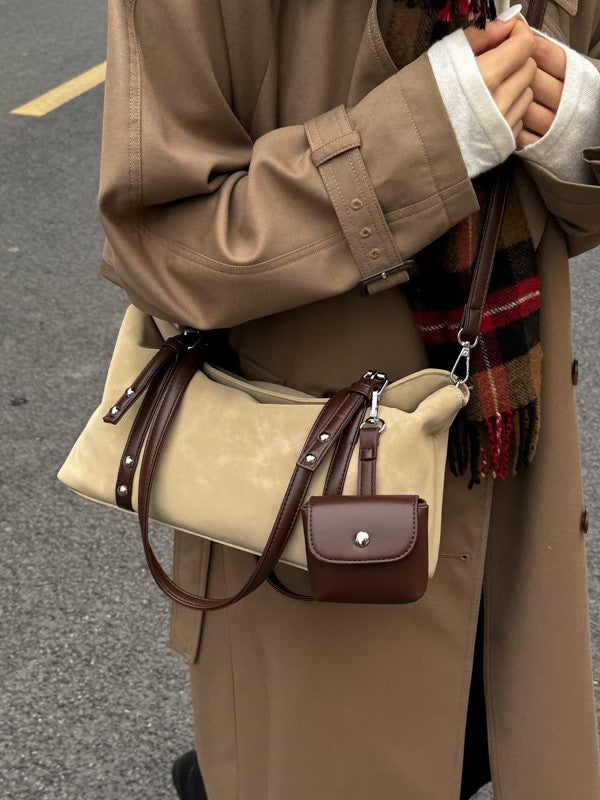 Casual Retro Frosted Crossbody Bag