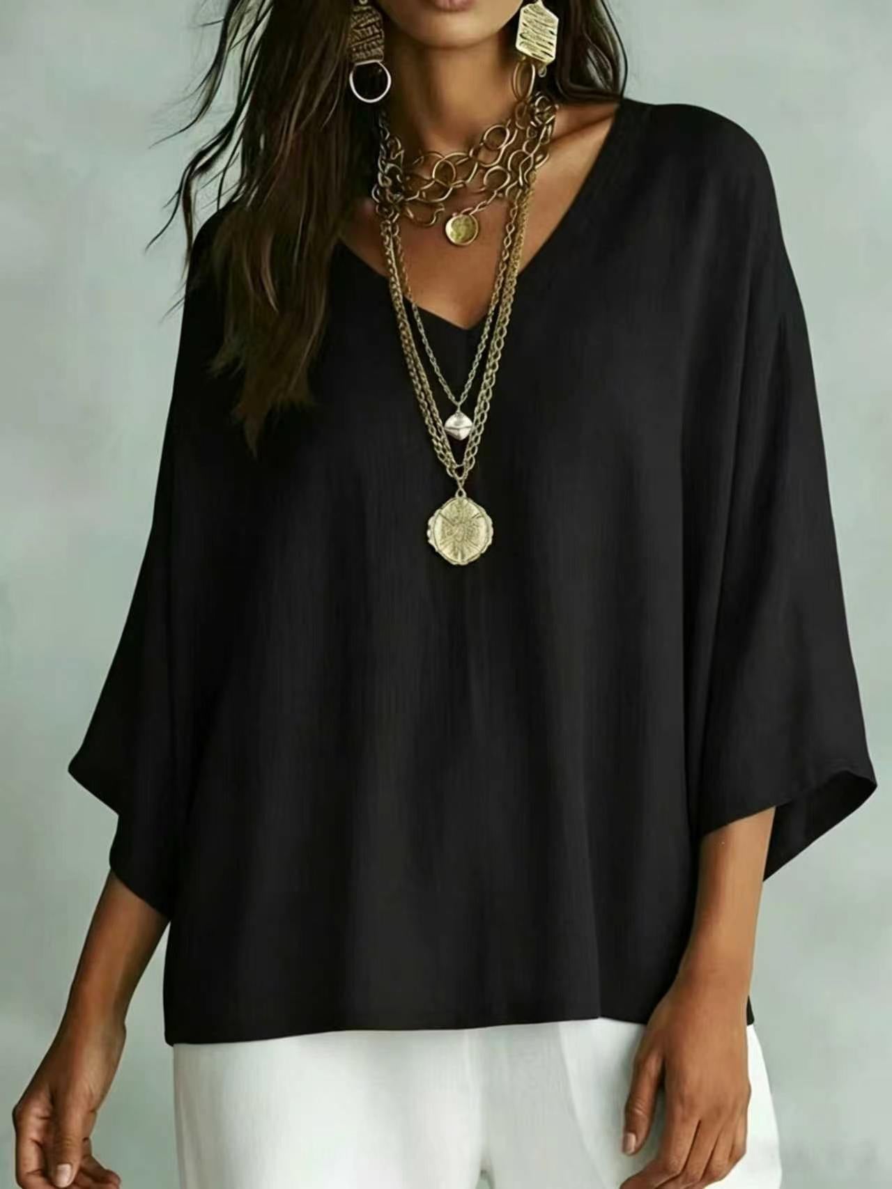 Women's Loose Fit V-Neck T-Shirt