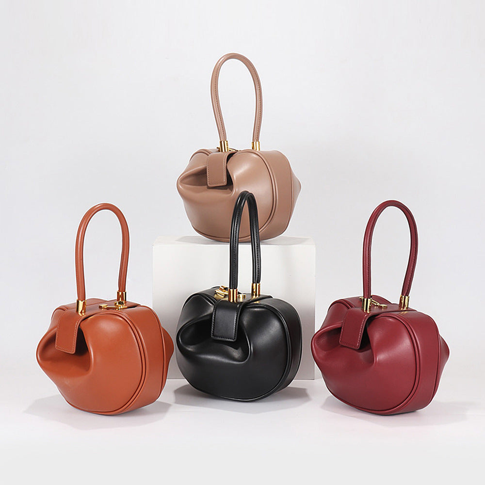 Women's Genuine Leather Dumpling Shoulder Bag
