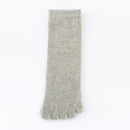 Five-Finger Socks for Men, Summer Thin Style, Pure Cotton, Mid-Calf Sports Socks