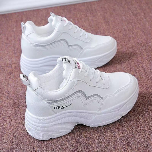 Womens Leather Casual Sneakers