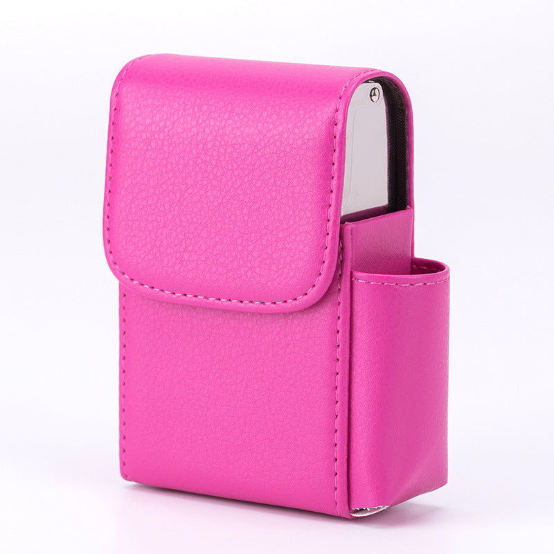 Stainless Steel Cigarette Box with Integrated Lighter