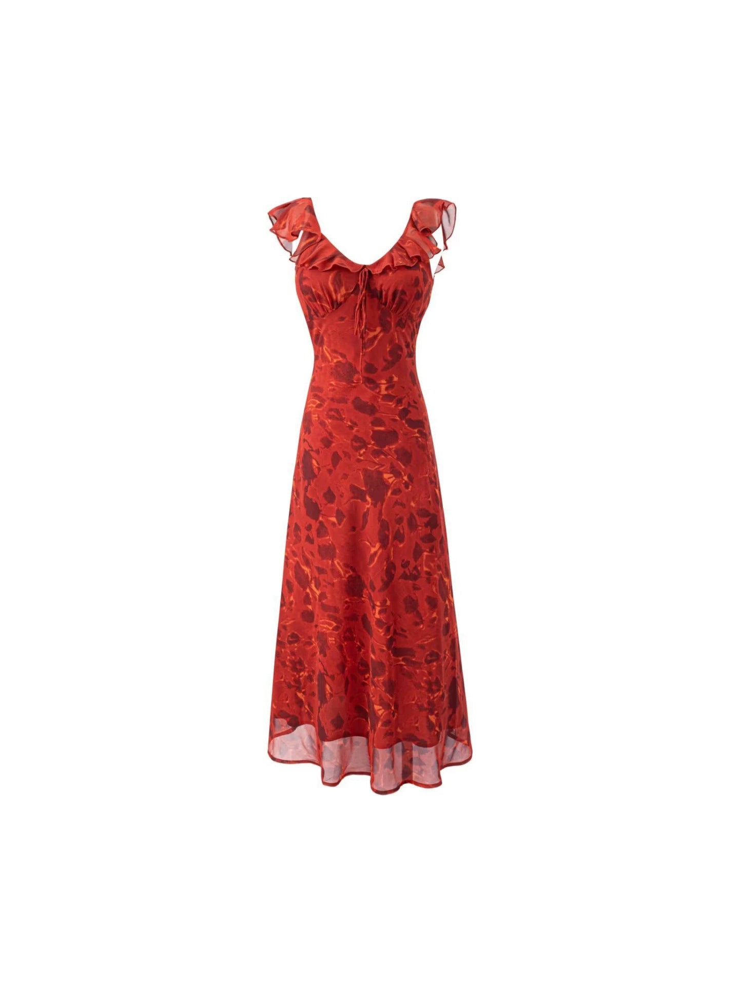 Floral Print Chiffon Dress