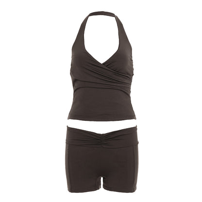 Womens Halter Neck Yoga Outfit