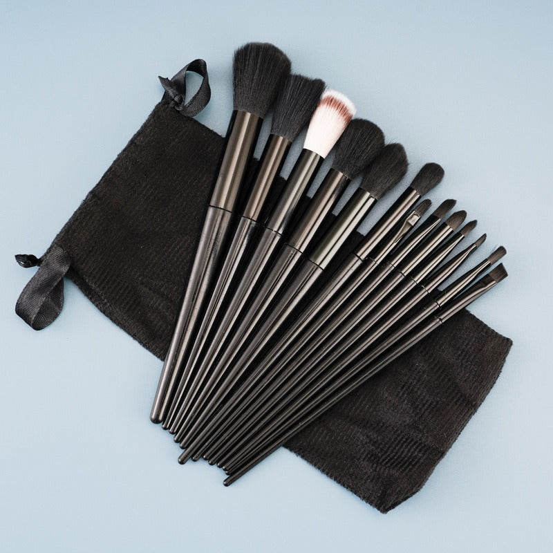 13-Piece Makeup Brush Set with Flannel Bag