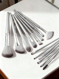 13-Piece Makeup Brush Set with Powder Puff and Sponge