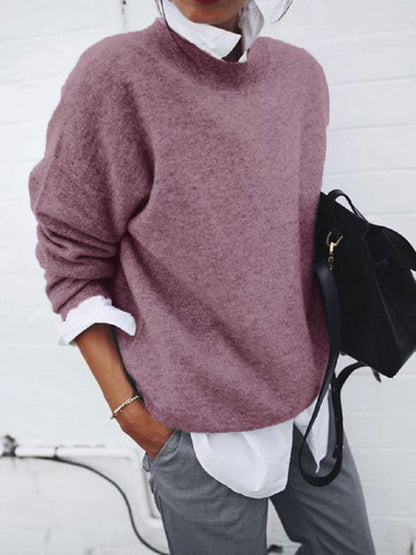 Womens Knitted Pullover Sweatshirt