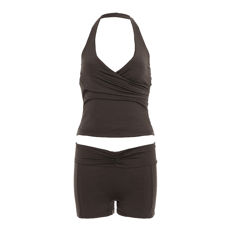 Womens Halter Neck Yoga Outfit