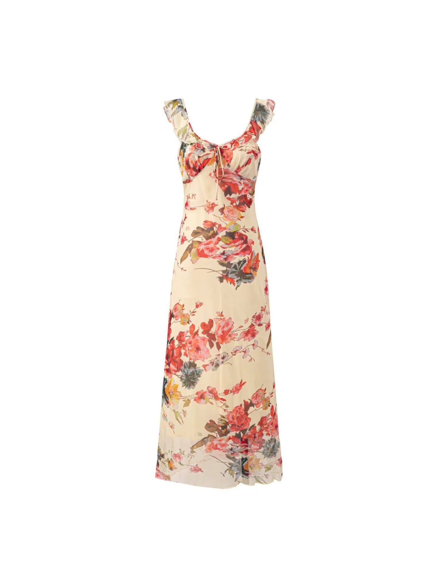 Floral Print Chiffon Dress