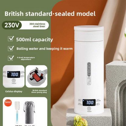 Portable Electric Water Cup with Safety Protection