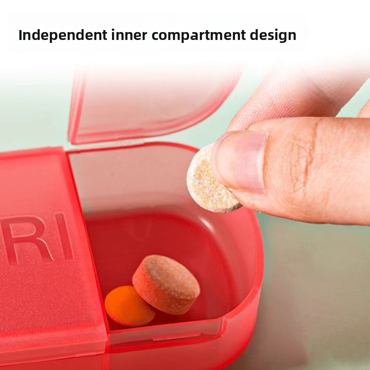 7 Compartment Portable Pill Organizer Box
