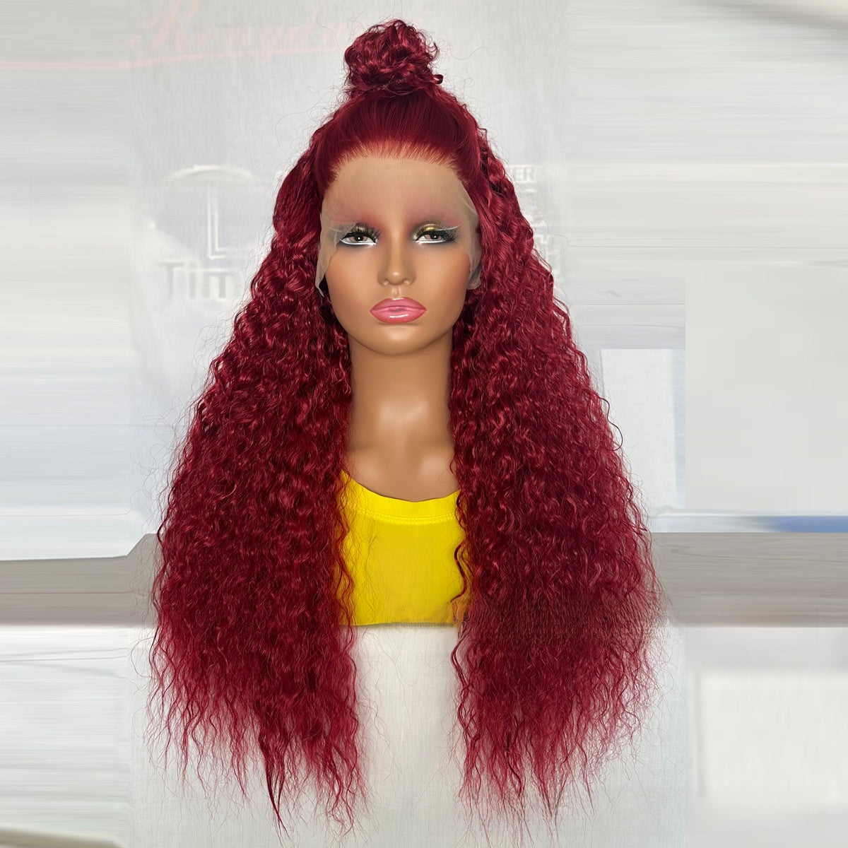 Long, curly lace front wig
