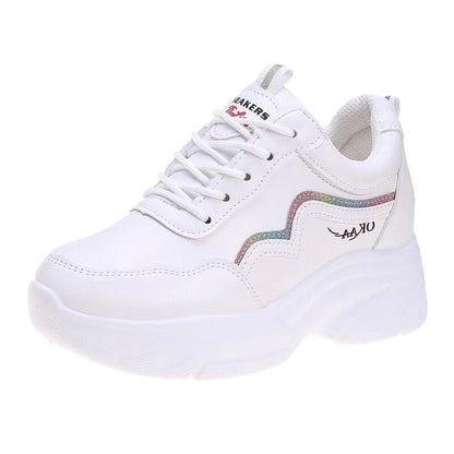 Womens Leather Casual Sneakers