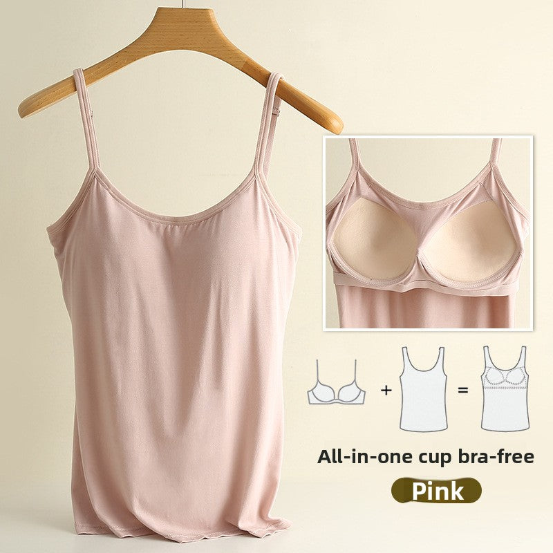 Camisole with built-in chest pads