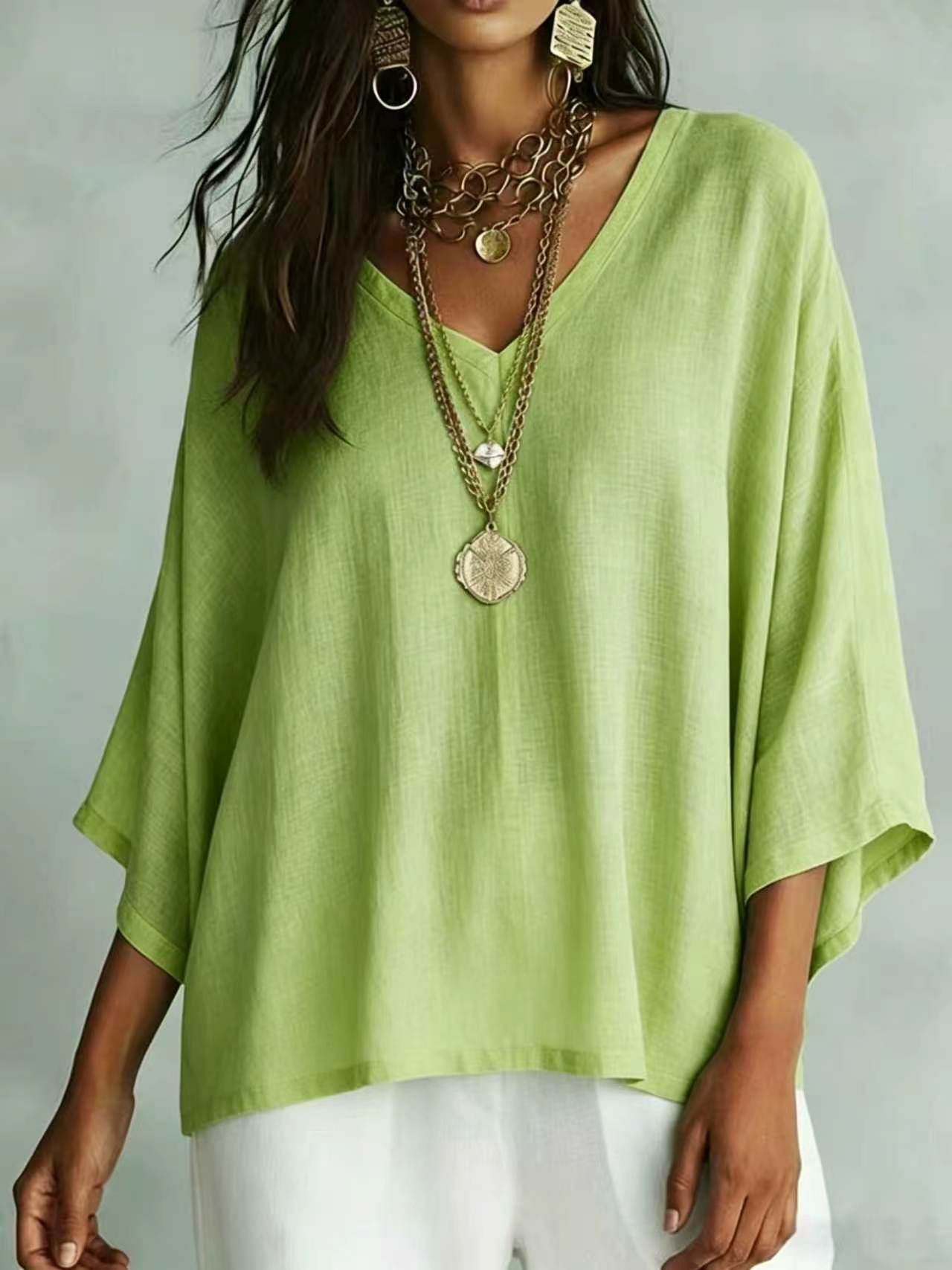 Women's Loose Fit V-Neck T-Shirt