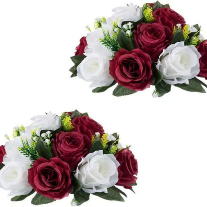 Simulated Rose Ball Decorative Floral Ornament