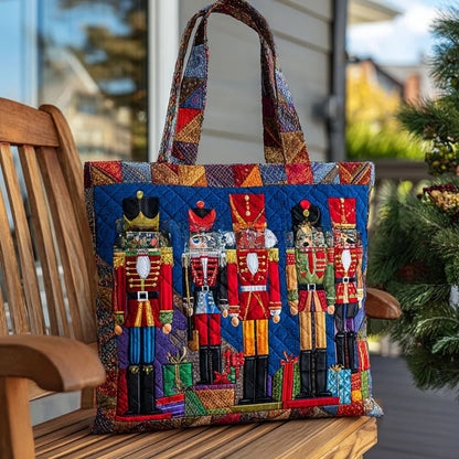 Handmade Embroidered Quilted Tote Bag with Jungle Animal and Book Patterns