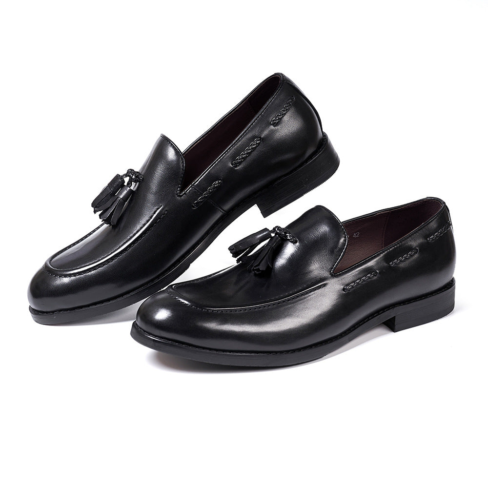 Mens Genuine Leather Tassel Loafers