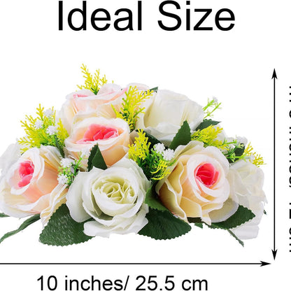 Simulated Rose Ball Decorative Floral Ornament