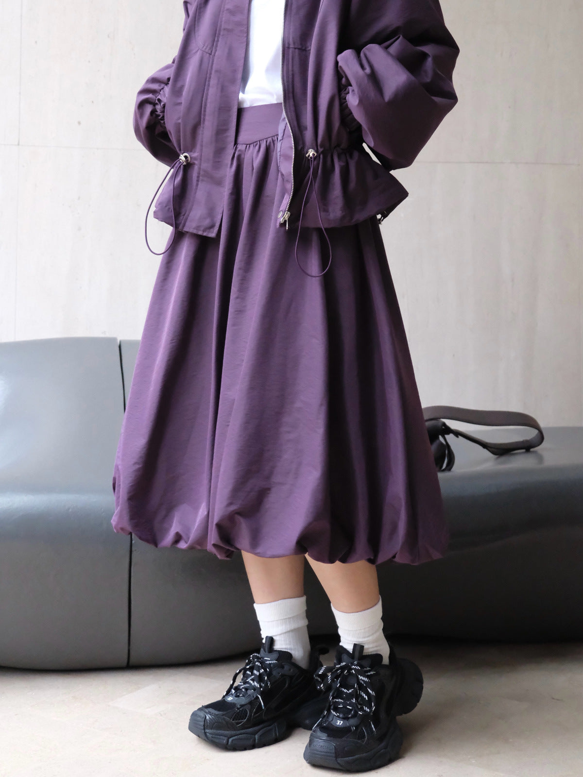 Japanese Style Retro Puffy Flower Skirt