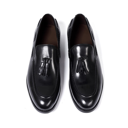Mens Genuine Leather Tassel Loafers