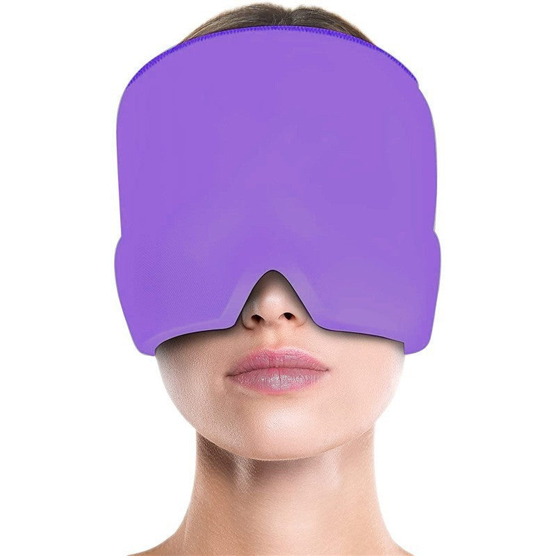 Facial cold-compress headgear
