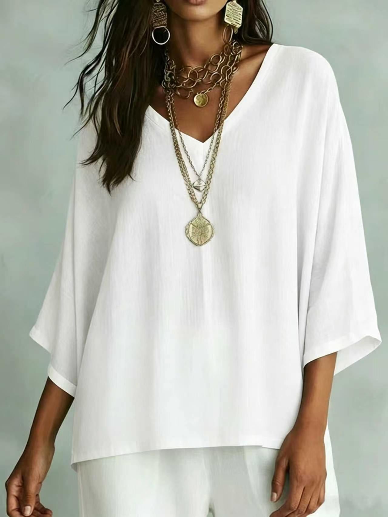 Women's Loose Fit V-Neck T-Shirt