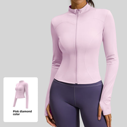 Women's fitted stretch yoga top