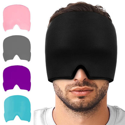 Facial cold-compress headgear