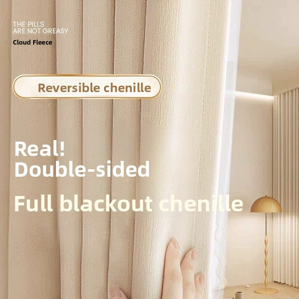 Double Sided Blackout Chenille Curtains