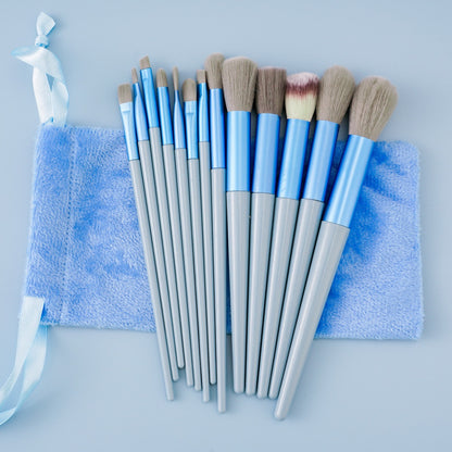 13-Piece Makeup Brush Set with Flannel Bag