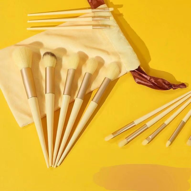 13-Piece Makeup Brush Set with Flannel Bag