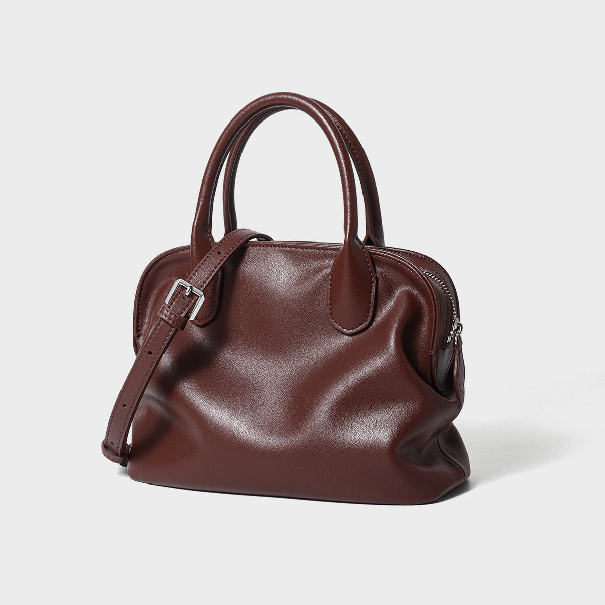 Premium Cowhide Shell Crossbody Bag