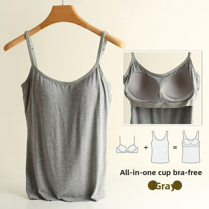 Camisole with built-in chest pads